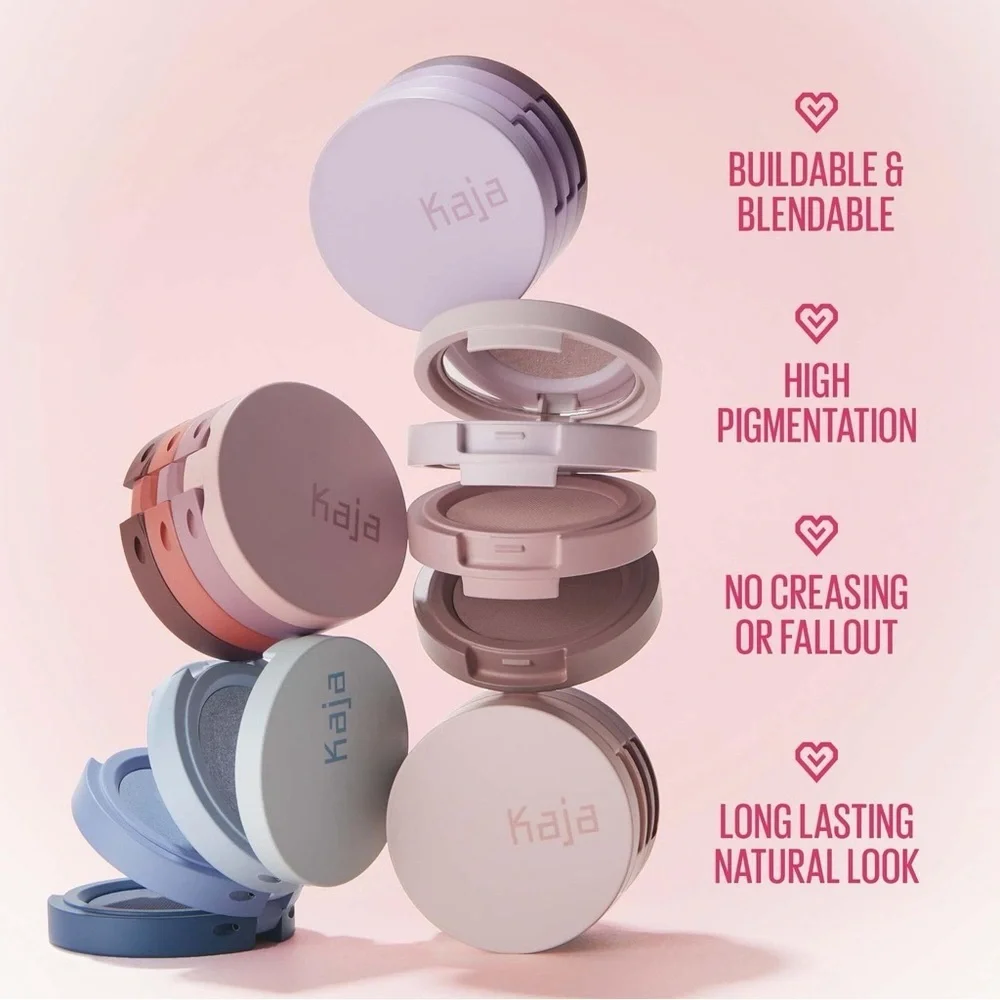 🌸✨ KAJA Beauty Bento Trio – Bouncy Mosaic Chrome, Shimmer & Matte Stack ✨